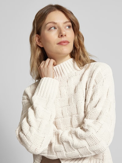 Vero Moda Pullover met opstaande kraag, model 'ISA' Ecru - 3