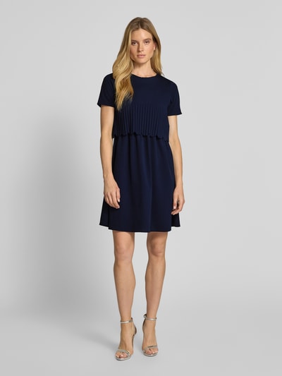 GUIDO MARIA KRETSCHMER WOMAN Knielanges Kleid mit Strukturmuster Modell 'Lilian' Dunkelblau 1