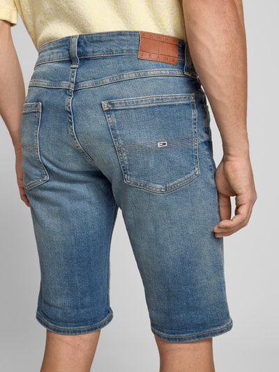 Tommy Jeans Szorty jeansowe o kroju slim fit z mieszanki bawełny model ‘RONNIE’ Ciemnoniebieski 3