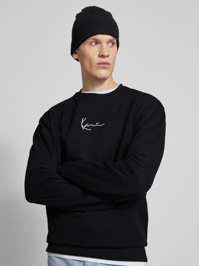 KARL KANI Sweatshirt met labelstitching Zwart - 3