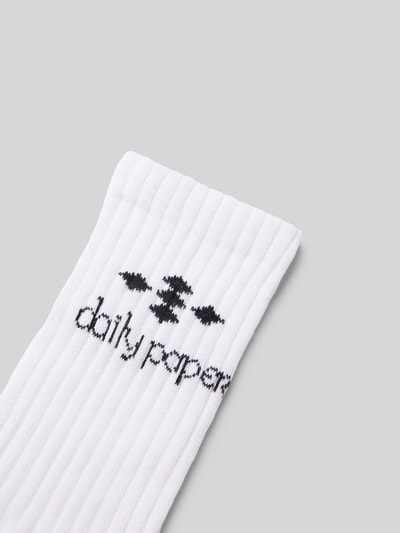 DAILY PAPER Socken mit elastischem Rippenbündchen Weiss 2