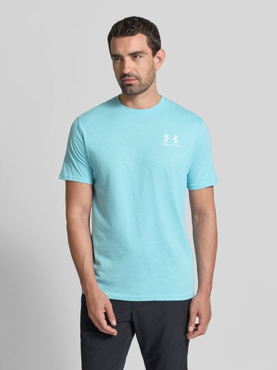 Under Armour T-shirt met logo en ronde hals Hemelsblauw - 4