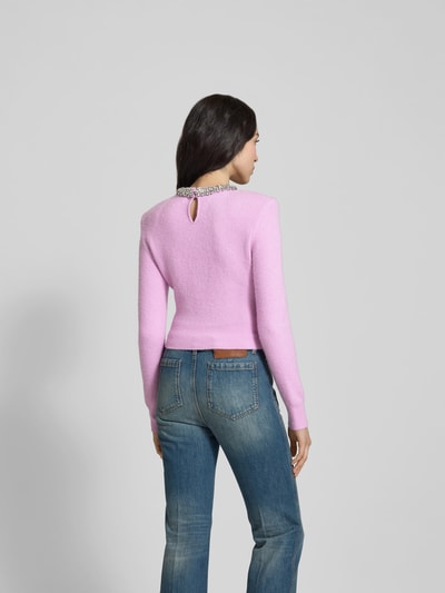 Self-Portrait Pullover mit Woll-Anteil Pink 5