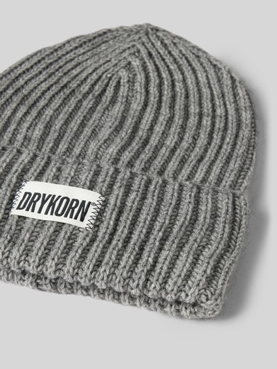 Drykorn Beanie met labelpatch, model 'SEANIA' Middengrijs - 2