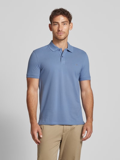 Christian Berg Men Poloshirt mit Label-Stitching Jeansblau 4