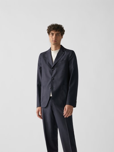 Officine Générale Anzugsakko mit Knopfleiste Marineblau 4