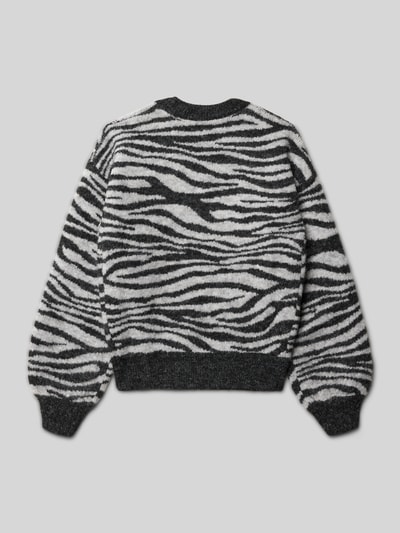 Garcia Strickpullover mit Rundhalsausschnitt und Label-Detail Black 3