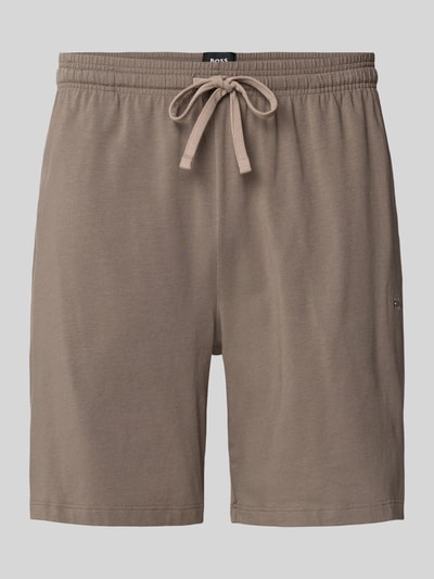 BOSS Regular Fit Sweatshorts aus Baumwoll-Elasthan-Mix  Schlamm 2