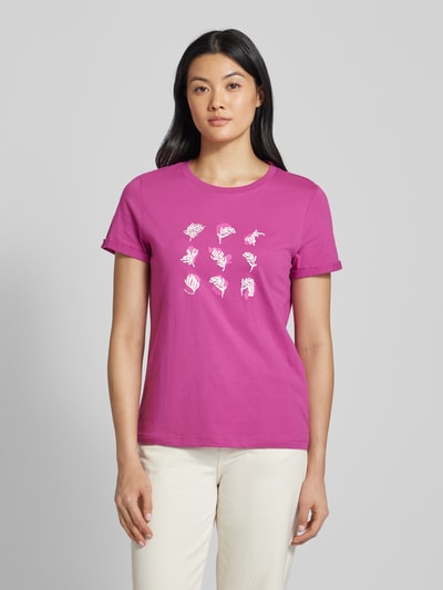 Tom Tailor T-Shirt mit Rundhalsausschnitt Pink 4