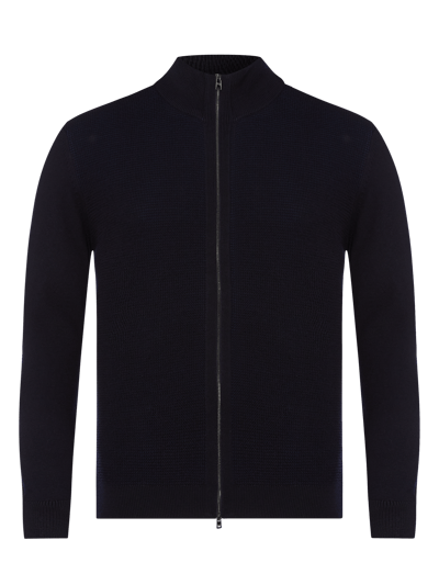 BOSS Strickjacke aus Schurwolle Modell 'Madori' Marine 1