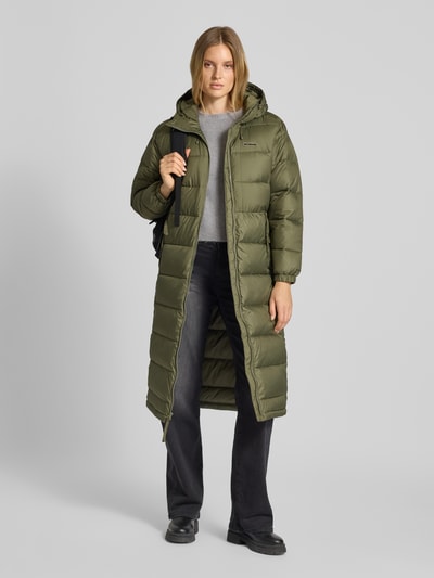 COLUMBIA Płaszcz pikowany z kapturem Oliwkowy 1