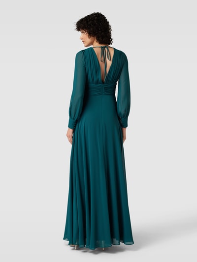 Jake*s Cocktail Abendkleid mit V-Ausschnitt Dunkelgruen Melange 5