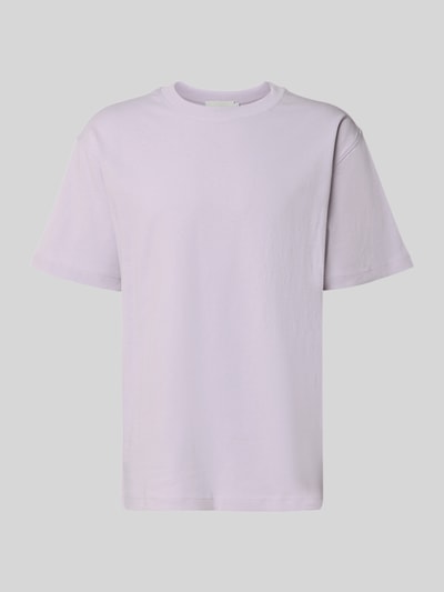 Produktfoto, jasnofioletowy t-shirt o luźnym kroju z bawełny, gładka faktura, Relaxed Fit T-Shirt aus reiner Baumwolle Modell 'MAARKOS' von ARMEDANGELS, Męski t-shirt