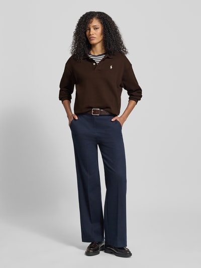 Polo Ralph Lauren Bluza z kołnierzykiem polo i wyhaftowanym logo Ciemnobrązowy 1