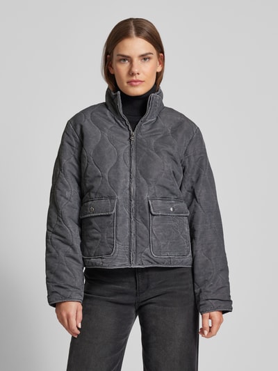 Vero Moda Boxy Fit Steppjacke mit Stehkragen Modell 'LEA' Anthrazit 4