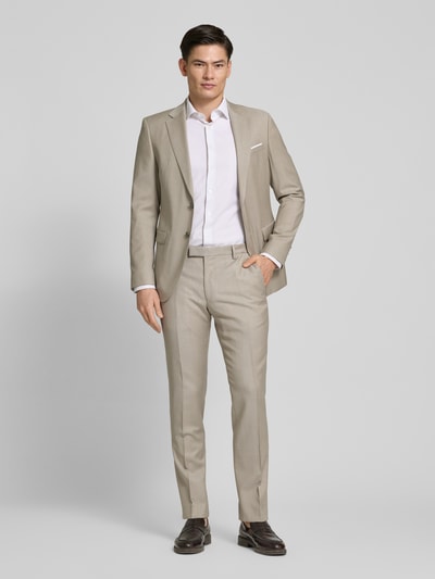 JOOP! Collection Tapered Fit Anzughose mit feinem Strukturmuster Modell 'Blayr' Beige 1