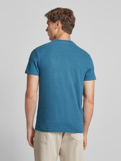 Superdry T-shirt met labelstitching Petrol gemêleerd - 5