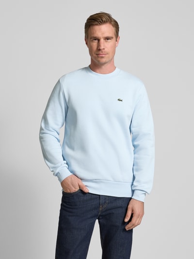 Lacoste Sweatshirt mit Label-Badge Hellblau 4