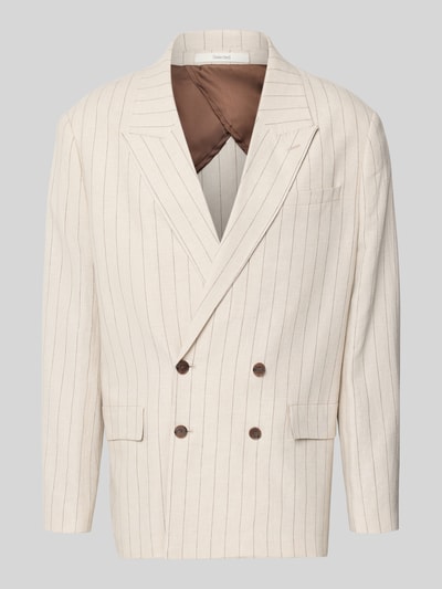 Selected Homme Relaxed Fit Sakko aus Leinen-Bauwoll-Mix Modell 'MALIK' Sand 1