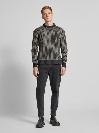 SELECTED HOMME Gebreide pullover met ronde hals, model 'HARRY' Grafiet - 1