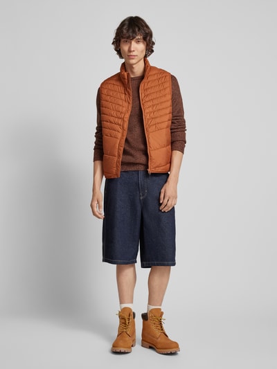 Jack & Jones Steppweste mit Stehkragen Modell 'STATE' Rostrot 1