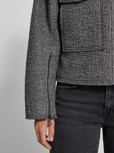 MOS MOSH Kurtka z wykładanym kołnierzem model ‘Juliette’ Ciemnoszary 3