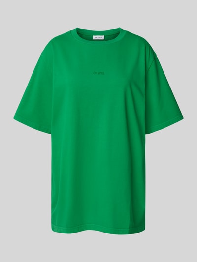 OH APRIL T-Shirt mit Label-Stitching Modell 'Blooming Club' Gruen 2