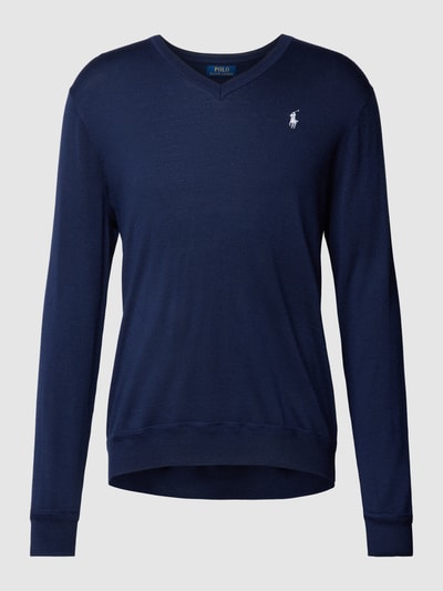 Polo Ralph Lauren Longsleeve mit Label-Stitching Marine 2