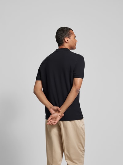 MAISON KITSUNE Poloshirt mit Motiv-Applikation Black 5