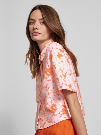 JAKE*S STUDIO WOMAN Cropped Bluse mit Allover-Muster Rosa 3
