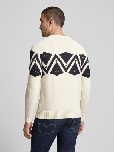 Strellson Gebreide pullover met ronde hals, model 'Tito' Beige - 5