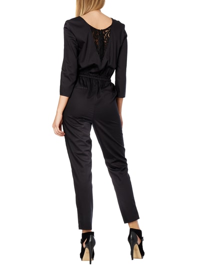 Tom Tailor Denim Jumpsuit mit Einsatz aus Häkelspitze Black 4