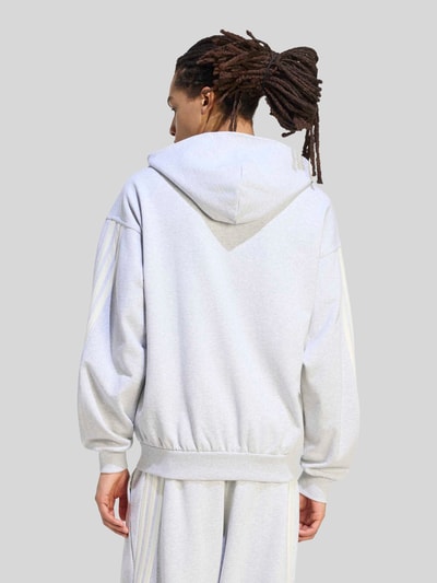 adidas Sportswear Relaxed Fit Sweatjacke aus reiner Baumwolle mit Kapuze Hellgrau 5