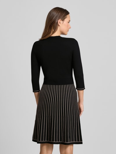 Christian Berg Woman Selection Knielanges Kleid aus Viskose-Mix in Strick-Optik Black 5