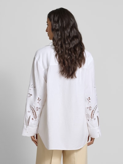 Tommy Hilfiger Relaxed fit overhemdblouse van een mix van linnen en viscose Wit - 5