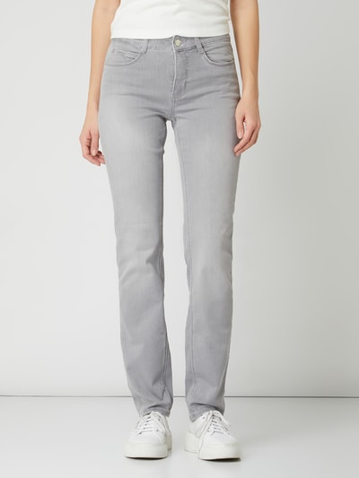 MAC Straight fit jeans met stretch, model 'Dream' Lichtgrijs - 4