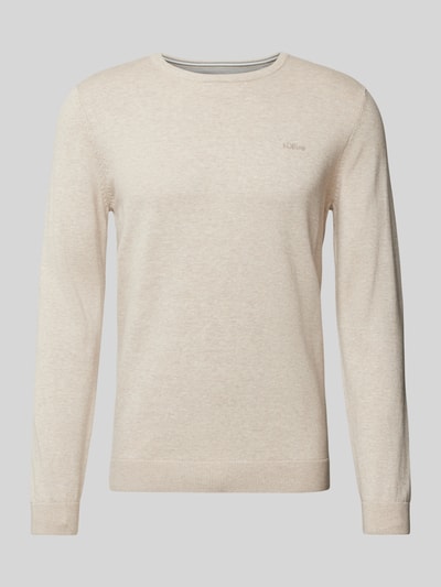 s.Oliver RED LABEL Gebreide pullover met ribboorden Beige - 2