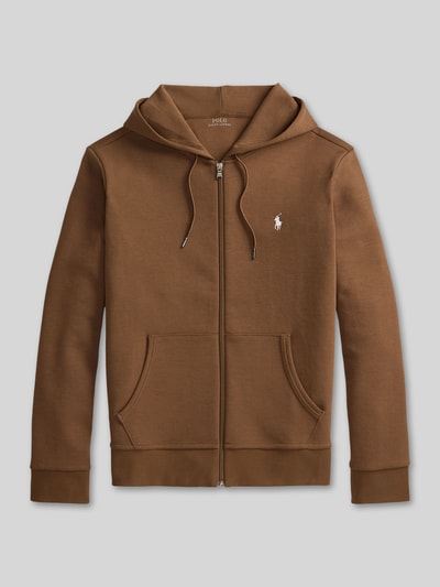 Produktfoto, brązowa Regular Fit Sweatjacke aus Baumwoll-Mix od Polo Ralph Lauren, gładka faktura, Herren Sweatjacke