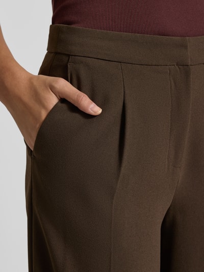 Selected Femme Loose Fit Bundfaltenhose mit seitliche Eingrifftaschen Modell 'TINNI' Dunkelbraun 3