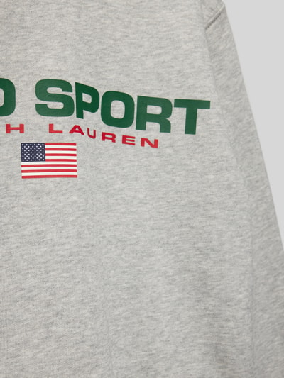 Polo Sport Sweatshirt mit Label-Print Mittelgrau Melange 2