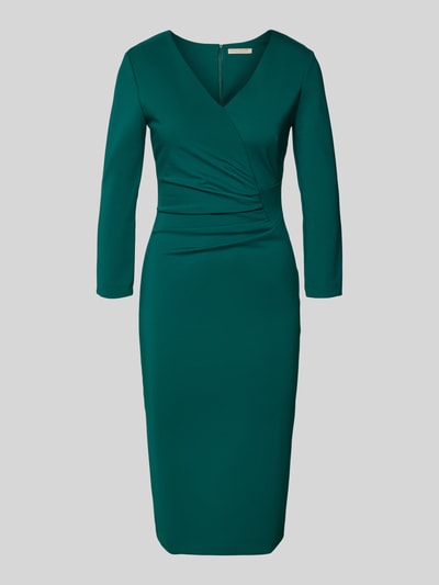 Rinascimento Knielange cocktailjurk met V-hals Groen - 2