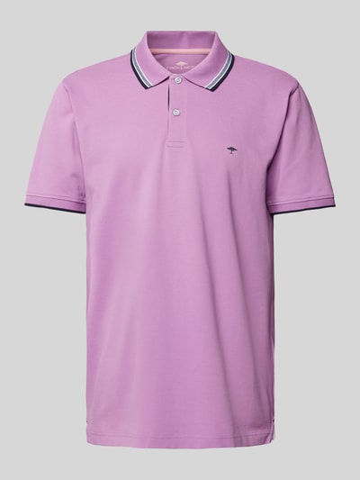 Fynch-Hatton Koszulka polo o kroju regular fit z paskami w kontrastowym kolorze Fioletowy melanż 2