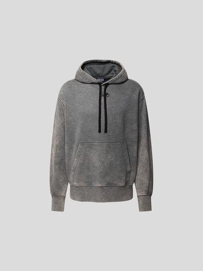 Diesel Oversized Hoodie in melierter Optik Mittelgrau Melange 2