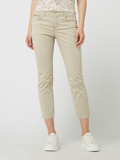 MAC Slim fit broek in 7/8-lengte  Beige - 4