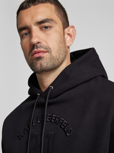 Karl Lagerfeld Hoodie met labelstitching Zwart - 3