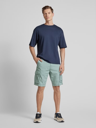 Petrol Regular Fit Cargoshorts mit Gürtel Helltuerkis 1