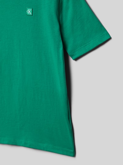 Calvin Klein Jeans Regular Fit T-Shirt aus reiner Baumwolle Gruen 2