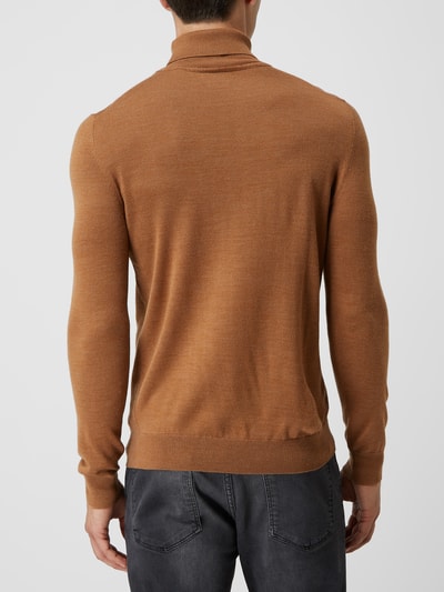 Christian Berg Men Coltrui van wolmix  Cognac gemêleerd - 5