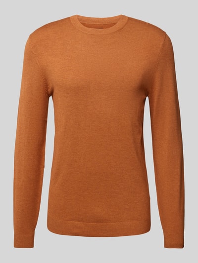 MCNEAL Strickpullover mit Rundhalsausschnitt Cognac Melange 2