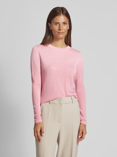 Christian Berg Woman Selection Gebreide pullover met ronde hals Felroze - 4